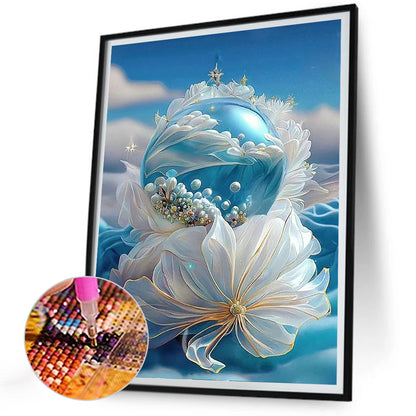 Flowers And Pearls - Full Round Drill Diamond Painting 30*40CM