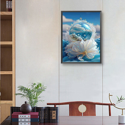 Flowers And Pearls - Full Round Drill Diamond Painting 30*40CM