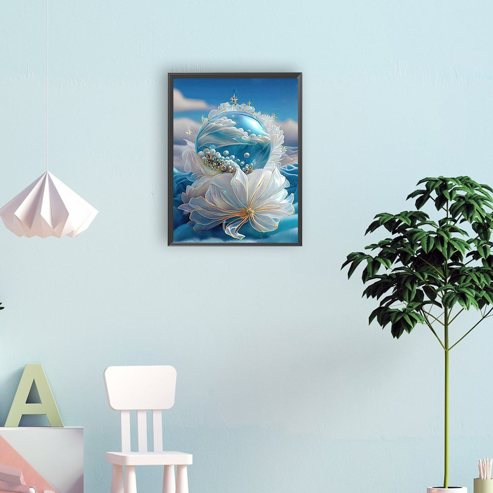 Flowers And Pearls - Full Round Drill Diamond Painting 30*40CM