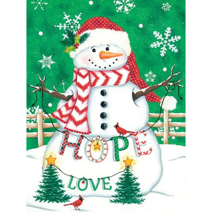 Snowman - Full Round Drill Diamond Painting 30*40CM