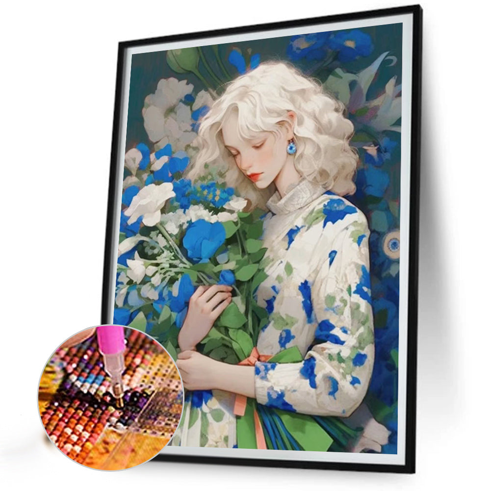 Girl - Full Round Drill Diamond Painting 40*50CM