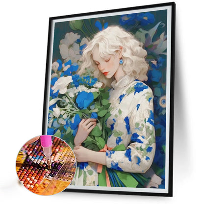Girl - Full Round Drill Diamond Painting 40*50CM