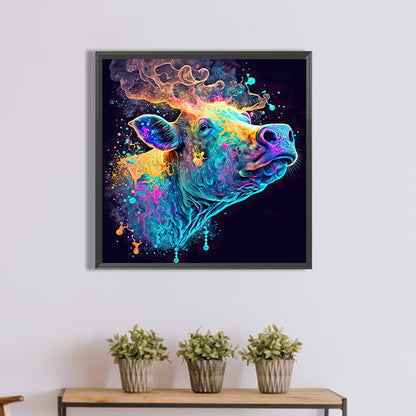 Colorful Animals-Cow - Full Square Drill Diamond Painting 30*30CM