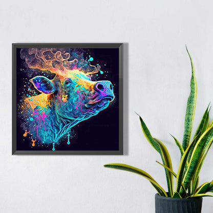 Colorful Animals-Cow - Full Square Drill Diamond Painting 30*30CM