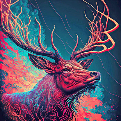 Colorful Animals - Deer - Full Square Drill Diamond Painting 30*30CM