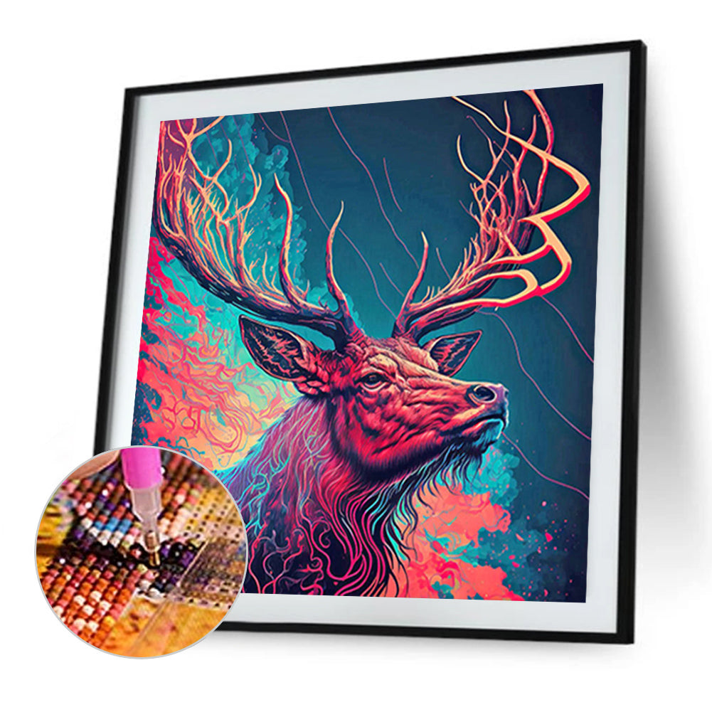 Colorful Animals - Deer - Full Square Drill Diamond Painting 30*30CM