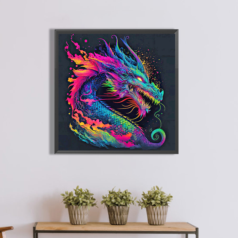 Colorful Animals-Dragon - Full Square Drill Diamond Painting 30*30CM