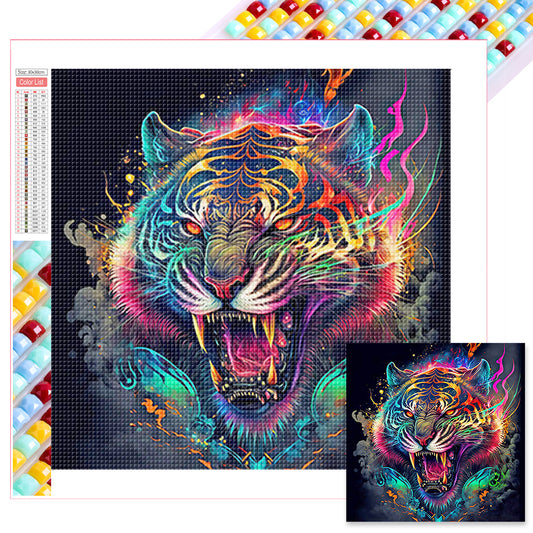 Colorful Animals-Tiger - Full Square Drill Diamond Painting 30*30CM
