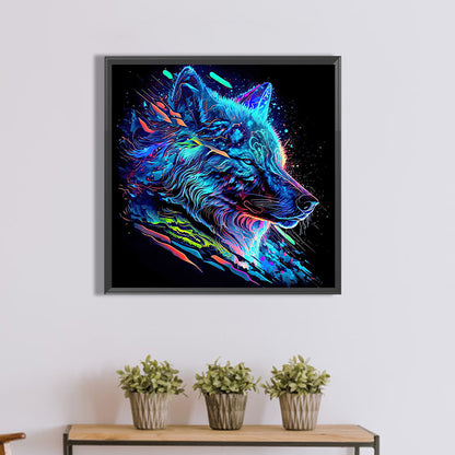 Colorful Animals-Wolf - Full Square Drill Diamond Painting 30*30CM