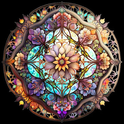 Glass Kaleidoscope - Full Round Drill Diamond Painting 30*30CM
