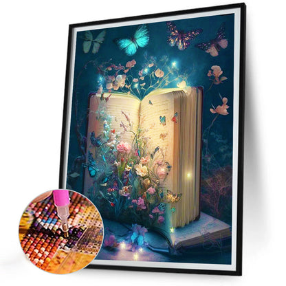 Butterfly And Book - Full Round Drill Diamond Painting 30*40CM