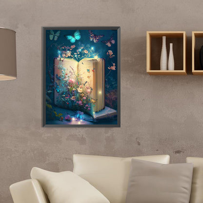 Butterfly And Book - Full Round Drill Diamond Painting 30*40CM