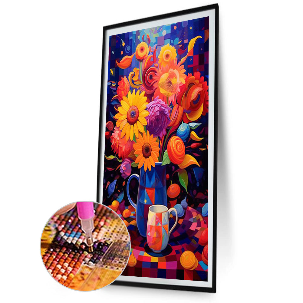 Colorful Flowers - Full Square Drill Diamond Painting 30*50CM