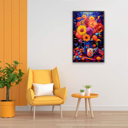 Colorful Flowers - Full Square Drill Diamond Painting 30*50CM