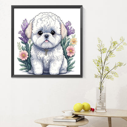 Pomeranian Puppy - Full Round Drill Diamond Painting 30*30CM