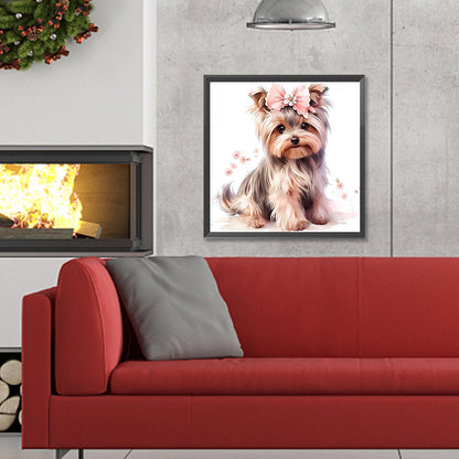 Yorkshire Puppy - Full Round Drill Diamond Painting 30*30CM