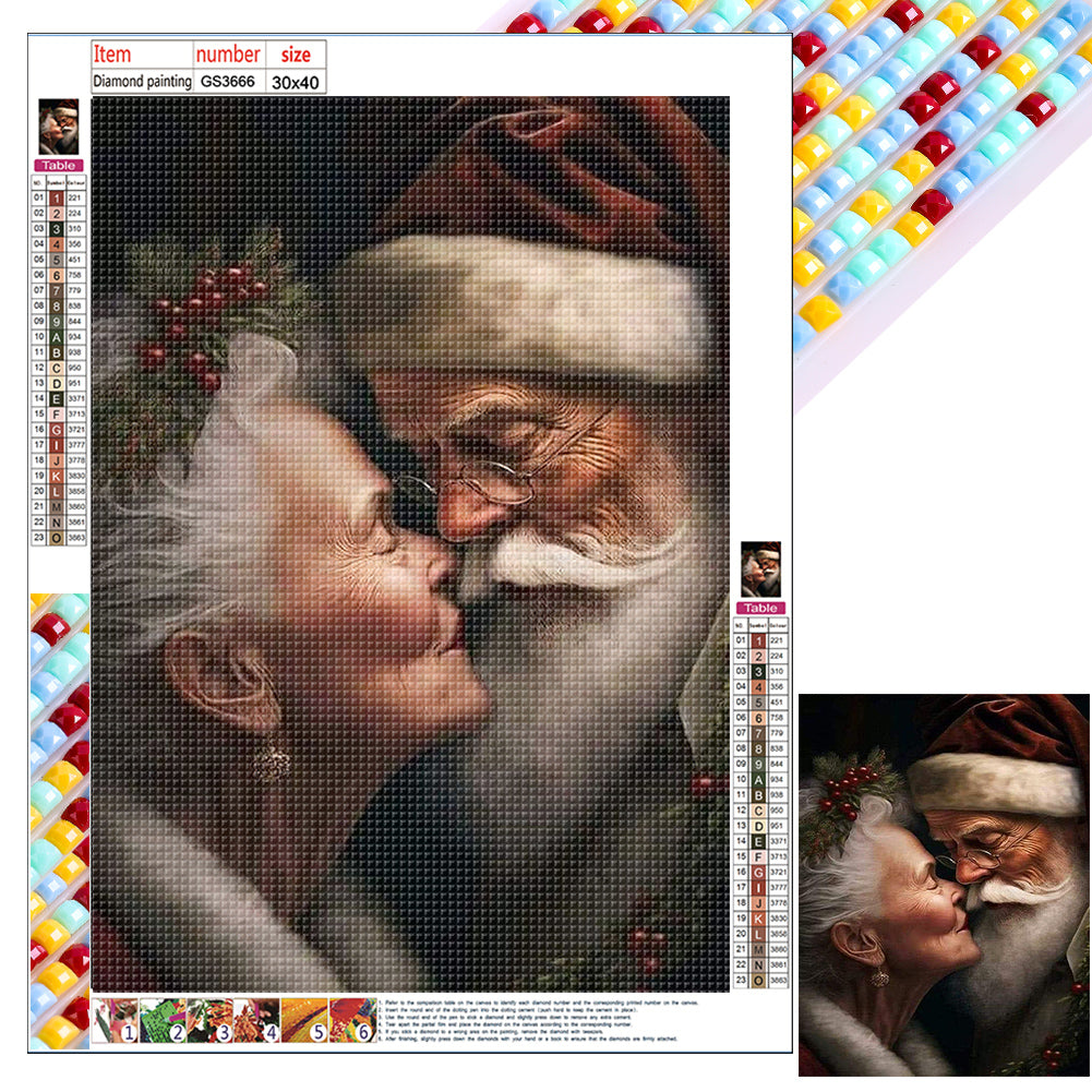 Santa Couple - Full Square Drill Diamond Painting 30*40CM