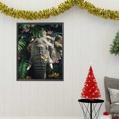 Forest Animal Elephant - Full Square Drill Diamond Painting 40*50CM