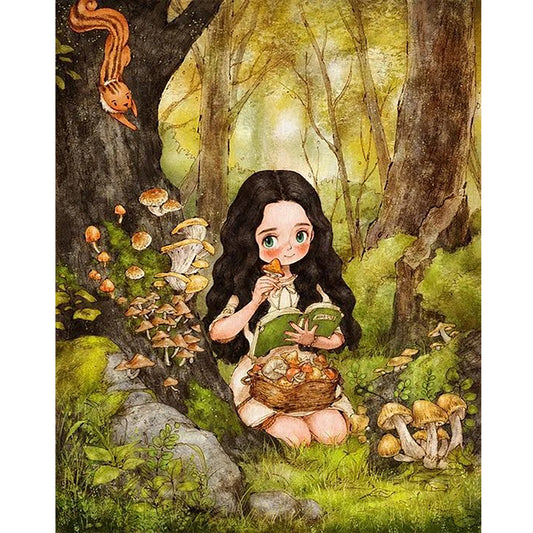 Forest Girl - Full Round Drill Diamond Painting 40*50CM