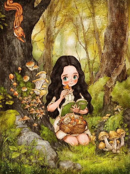 Forest Girl - Full Round Drill Diamond Painting 40*50CM