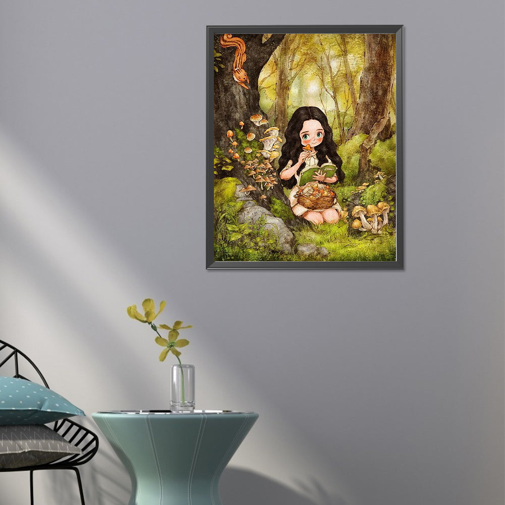 Forest Girl - Full Round Drill Diamond Painting 40*50CM