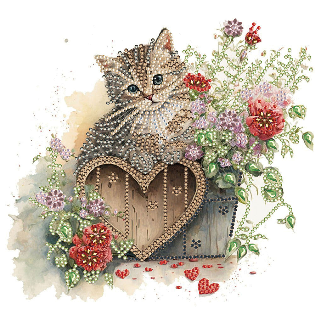 Kitten - Special Shaped Drill Diamond Painting 30*30CM