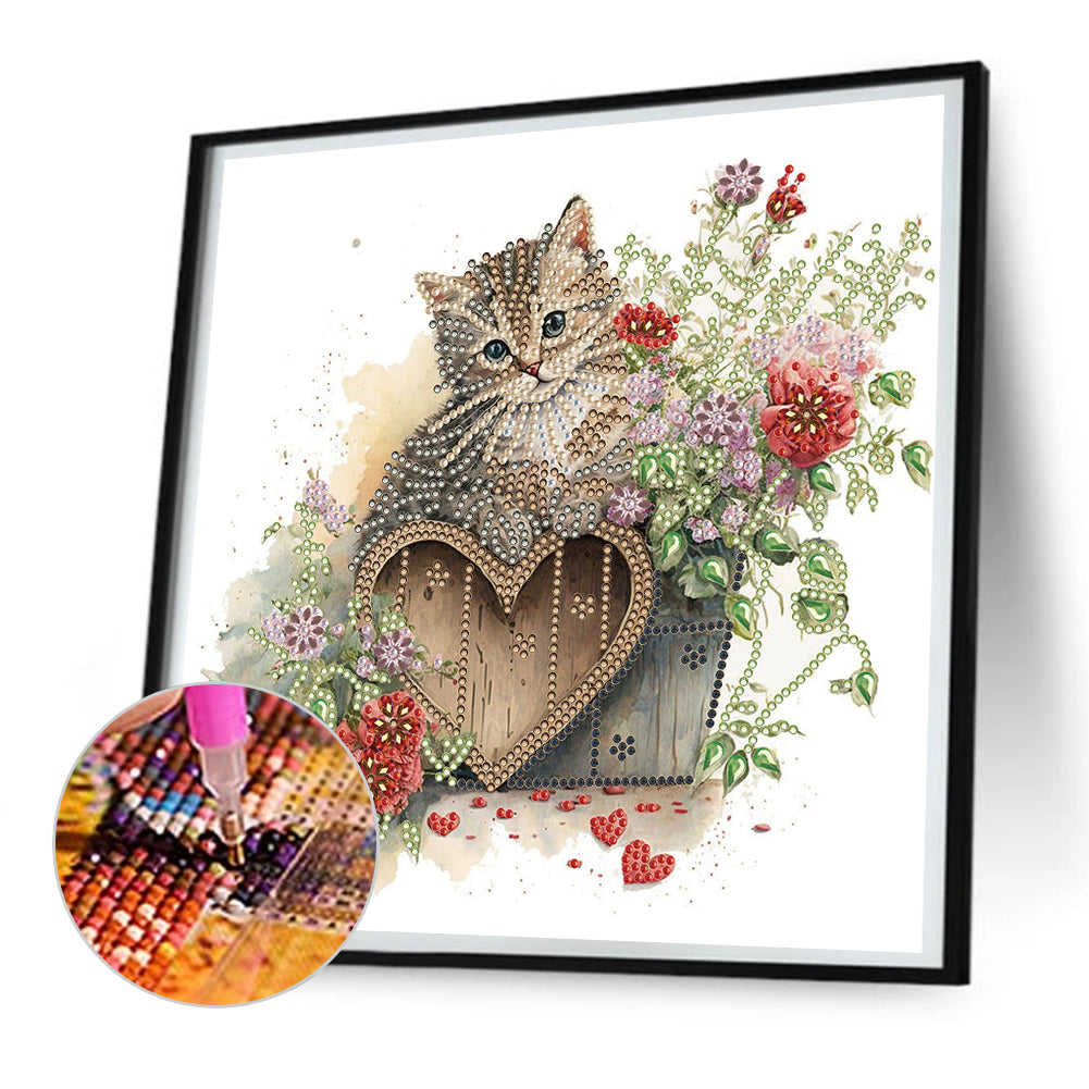 Kitten - Special Shaped Drill Diamond Painting 30*30CM