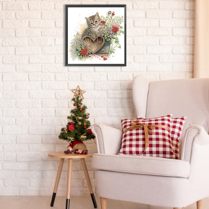 Kitten - Special Shaped Drill Diamond Painting 30*30CM