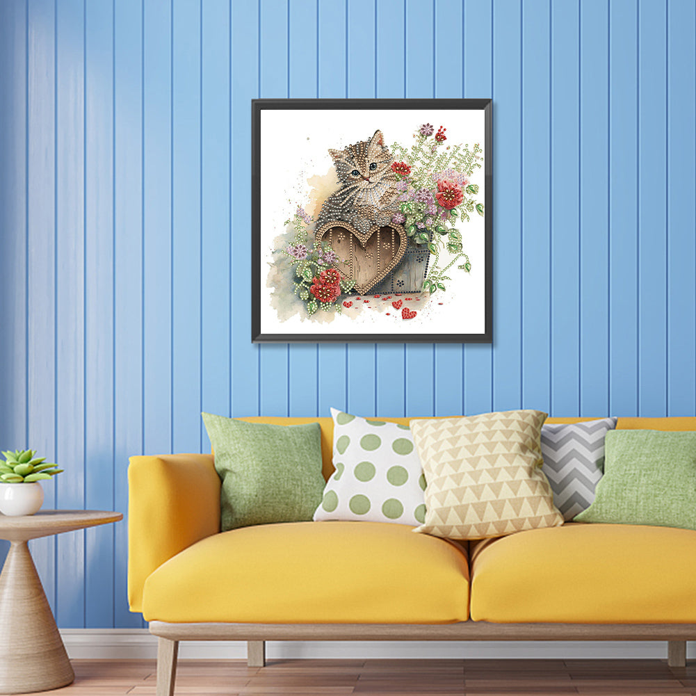 Kitten - Special Shaped Drill Diamond Painting 30*30CM