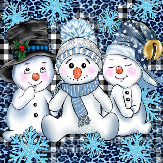 Three Snowmen - Full Round Drill Diamond Painting 30*30CM