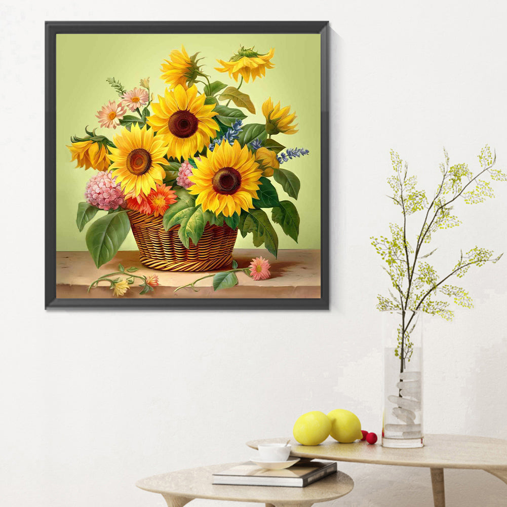 Sunflower Bouquet - Full Round Drill Diamond Painting 30*30CM