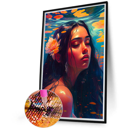 Underwater Girl - Full Round Drill Diamond Painting 40*60CM