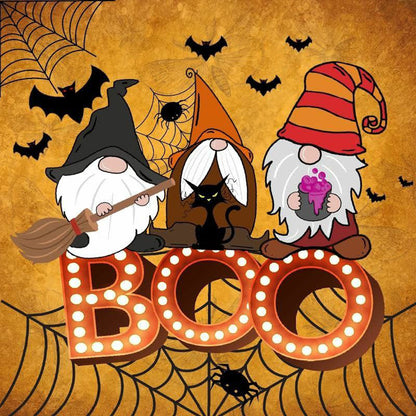 Halloween Gnome - Full Round Drill Diamond Painting 30*30CM