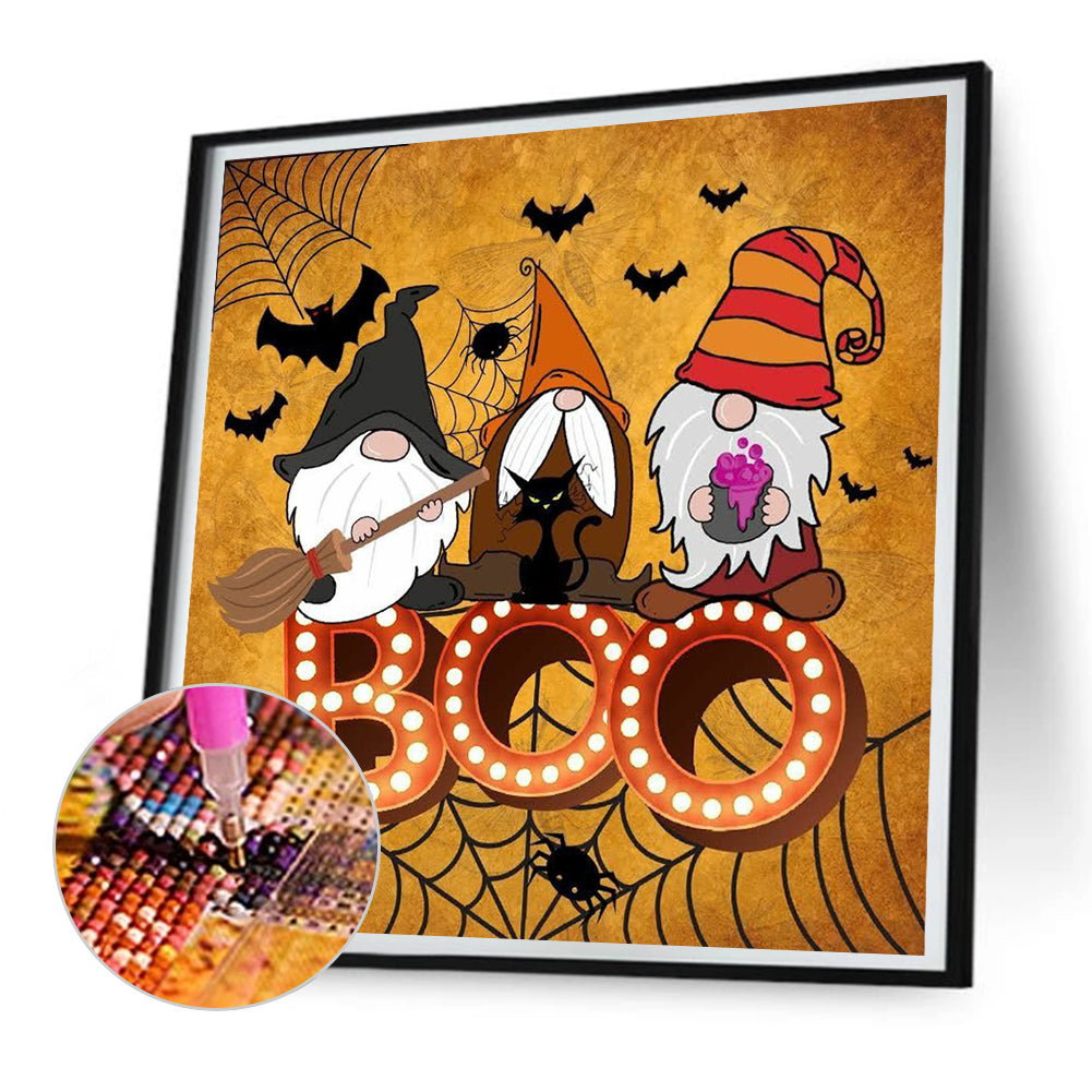 Halloween Gnome - Full Round Drill Diamond Painting 30*30CM