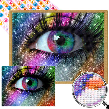 Charming Eyes - Full AB Dril Round Diamond Painting 40*30CM