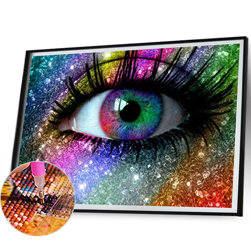 Charming Eyes - Full AB Dril Round Diamond Painting 40*30CM