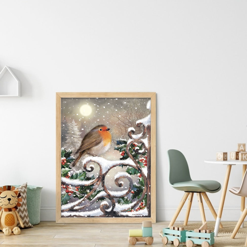 Christmas Snow Bird - 11CT Stamped Cross Stitch 40*55CM