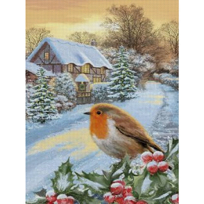 Christmas Snow Bird - 11CT Stamped Cross Stitch 40*55CM