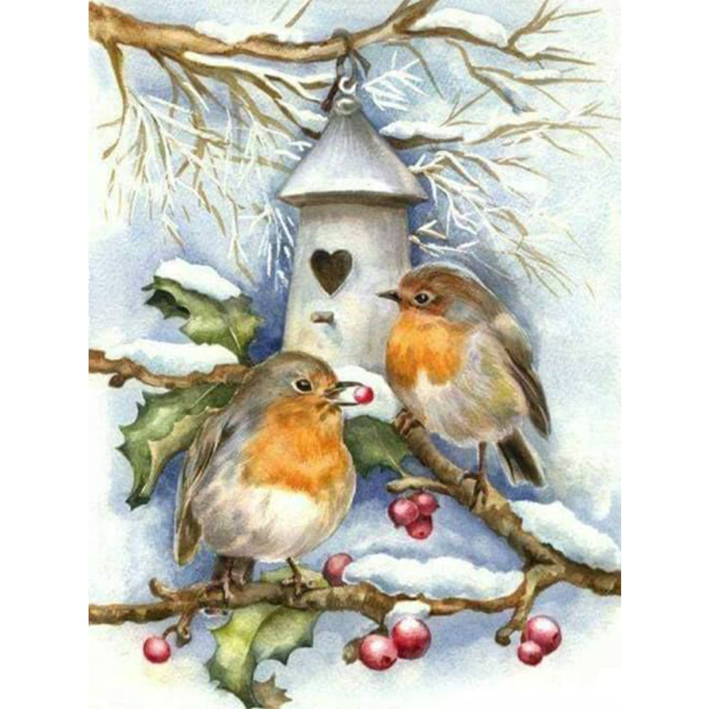 Christmas Snow Bird - 11CT Stamped Cross Stitch 40*55CM