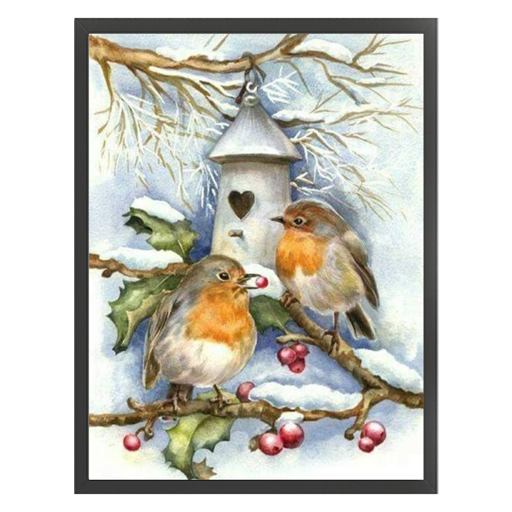 Christmas Snow Bird - 11CT Stamped Cross Stitch 40*55CM