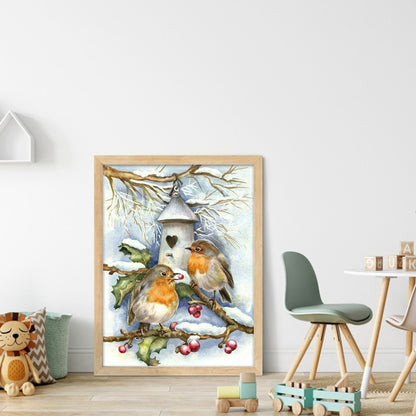 Christmas Snow Bird - 11CT Stamped Cross Stitch 40*55CM