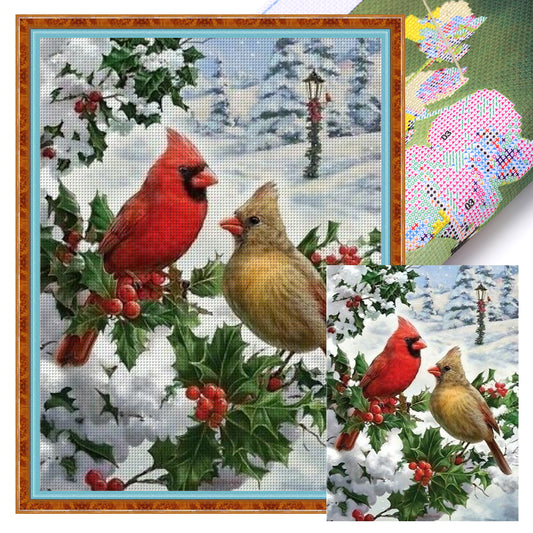 Christmas Snow Bird - 11CT Stamped Cross Stitch 40*55CM