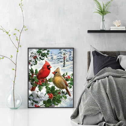 Christmas Snow Bird - 11CT Stamped Cross Stitch 40*55CM