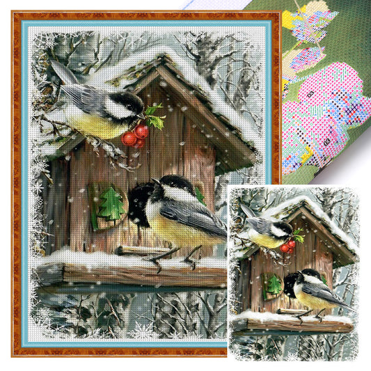 Christmas Snow Bird - 11CT Stamped Cross Stitch 40*55CM