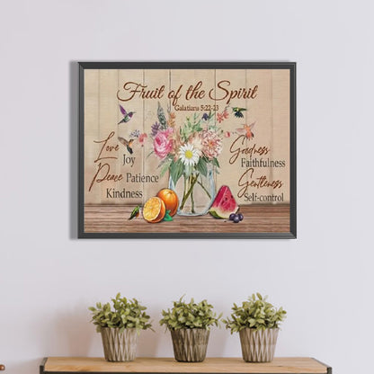 Vintage Wood Board Pictorial Calligraphy And Painting - Full Round Drill Diamond Painting 50*40CM