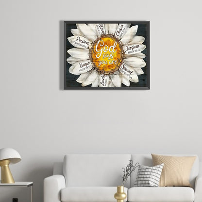 Vintage Wood Board Pictorial Calligraphy And Painting - Full Round Drill Diamond Painting 50*40CM