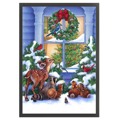 Christmas Animals - 11CT Stamped Cross Stitch 40*60CM