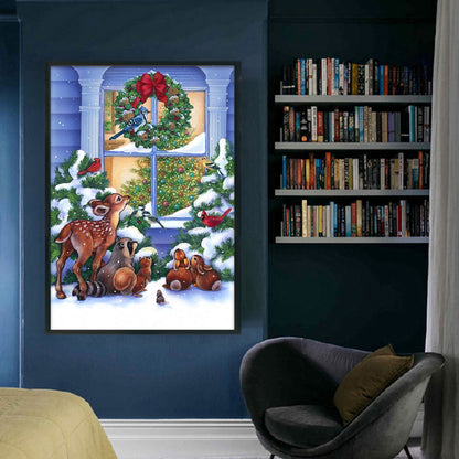 Christmas Animals - 11CT Stamped Cross Stitch 40*60CM