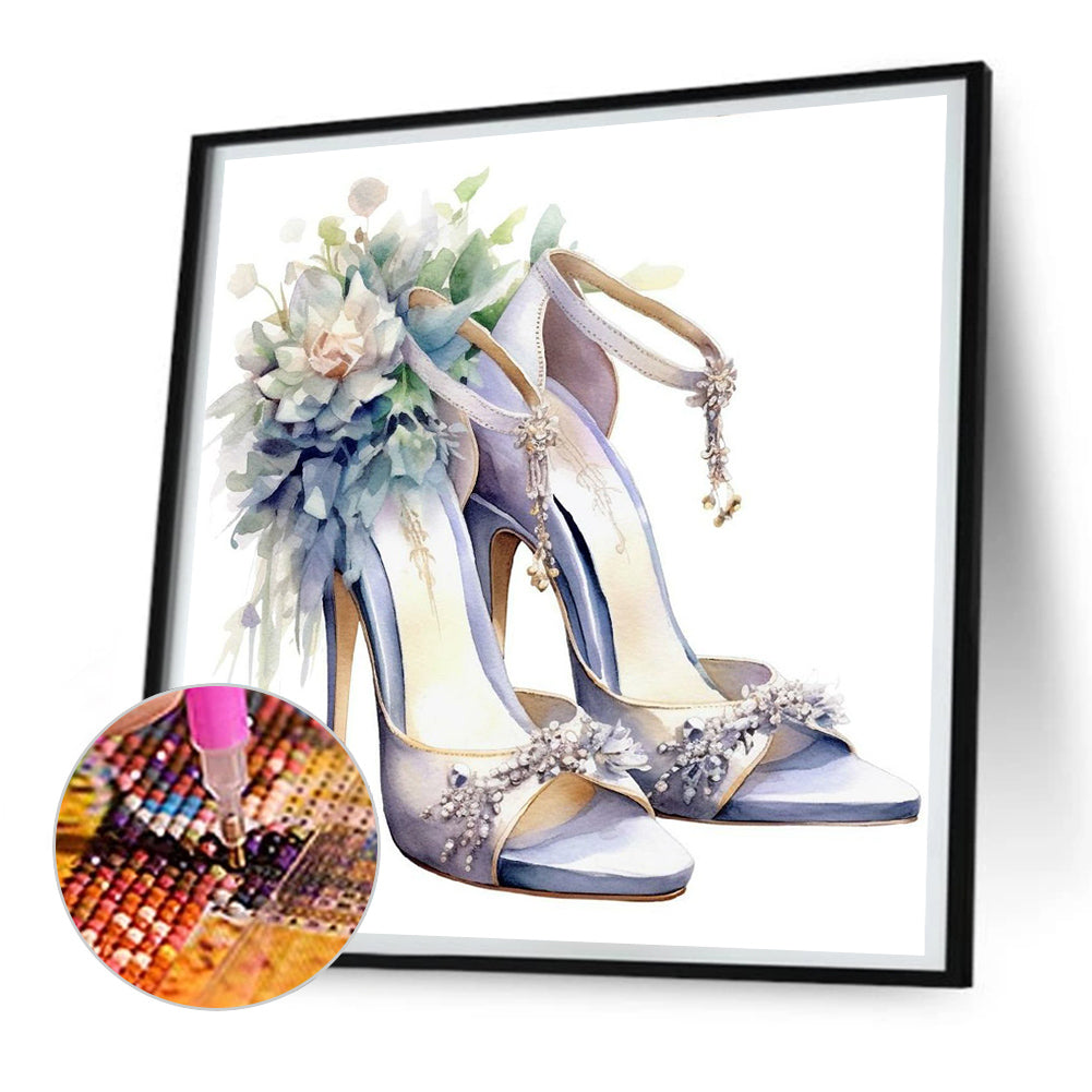 Flower High Heels - Full Round Drill Diamond Painting 30*30CM