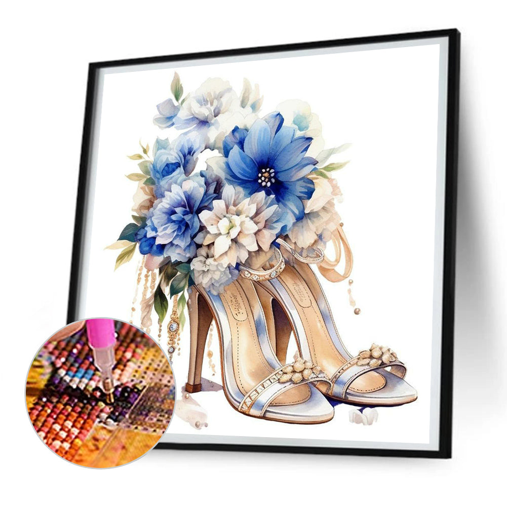 Flower High Heels - Full Round Drill Diamond Painting 30*30CM